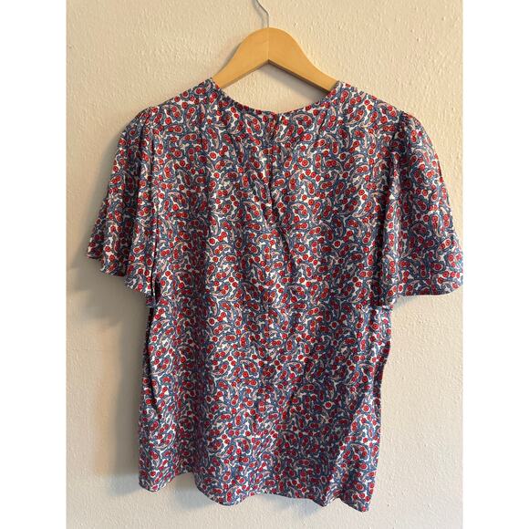 Boden printed flutter sleeve blouse - Picture 5 of 5